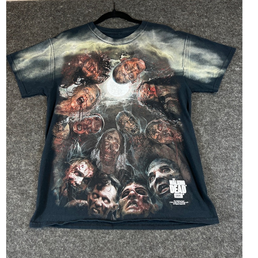 The Walking Dead AMC Zombie AOP Graphic T-Shirt Mens Large PROMO Horror 2015 AOP